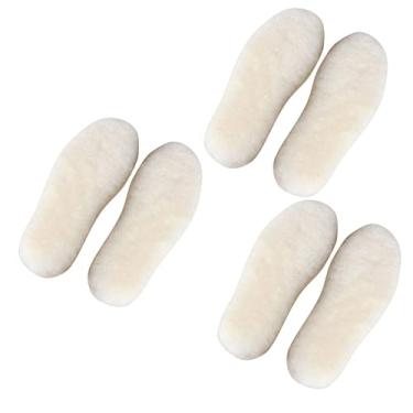 Imagem de 3 pares de palmilhas de lã para sapatos femininos palmilhas para sapatos femininos solas para sapatos femininos palmilhas quentes de inverno palmilhas de pele sintética palmilhas de sapato confortávei