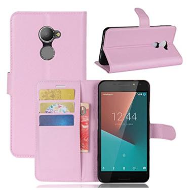 Imagem de Capa Vodafone Smart N8, capa carteira flip de couro PU premium com compartimento para cartão, suporte e fecho magnético [capa interior à prova de choque de TPU] Compatível com Vodafone smart N8