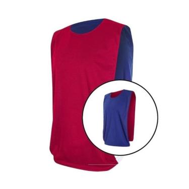 Imagem de Kit com 15 Coletes Esportivos Dupla Face TRB Vermelho e Azul-Unissex
