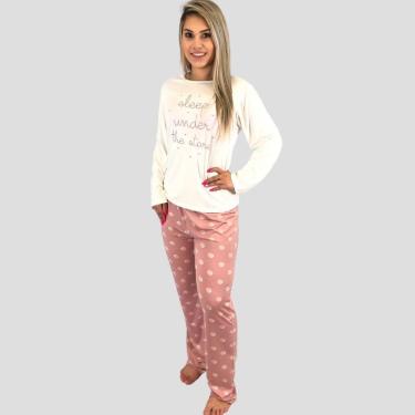 Imagem de Pijama Longo Inverno Sleep Calça Geladinha Rosa Manga Longa
