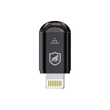 Imagem de Gshield Controle Remoto Adaptador Infravermelho Universal de Celular para Eletrônicos com Alcance de 10 Metros e Case para Chaveiro, Mini Armor (Lightning, Preto)