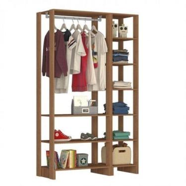 Imagem de Guarda-Roupa Closet 2 Peças com 1 Cabideiro e 9 Nichos Yes - Nova Mobi