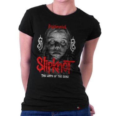 Imagem de Camiseta Babylook Feminina Slipknot Banda Rock Metal Algodão - KING OF