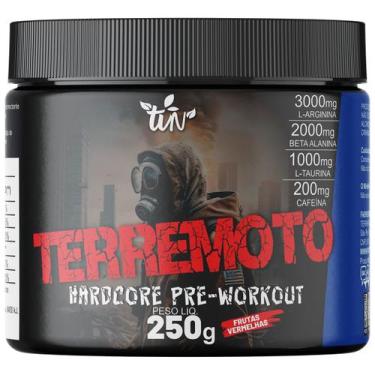 Imagem de Pré Treino Terremoto 250g Com as composições L-Arginina,Beta Alanina, 