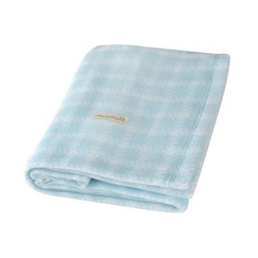 Imagem de Cobertor Bonito pra Cachorro Soft Xadrez Azul Claro para Cães