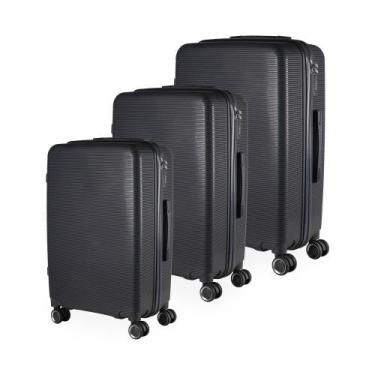 Imagem de Kit 3 Malas B + M + G Polipropileno Extra Grande 76CM - UltraLeve, Pre