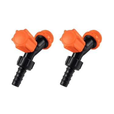 Imagem de Kit 2 Torneira Plástica Jardim Tramontina Adaptador 1/2 3/4