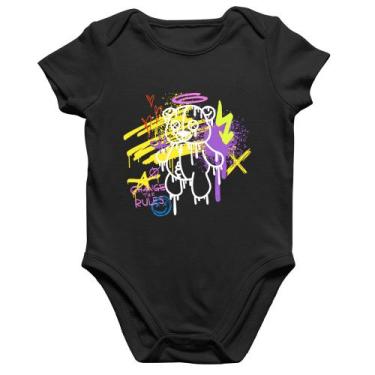Imagem de Body Bebê Algodão Change the Rules - Foca na Moda, Preto, G