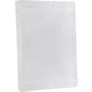 Imagem de Pasta ABA Elástica Plástica Ofício 40MM Cristal - Pacote com 10 Unidad