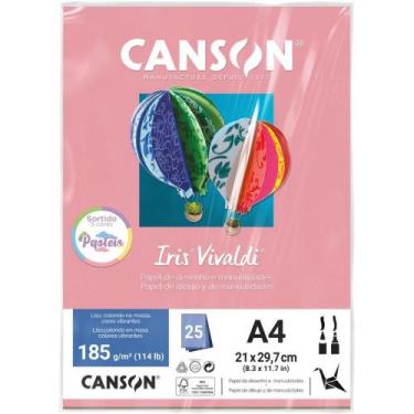 Imagem de Papel A4 Color IRIS Vivaldi Cores Pastel 185G Pacote com 25 Folhas - F