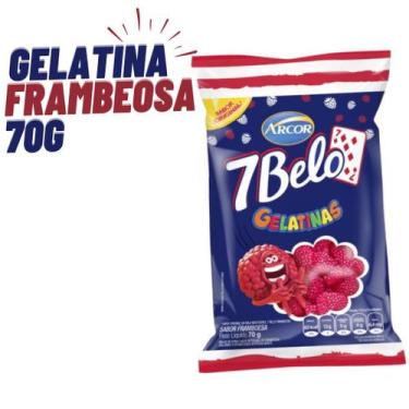 Imagem de Bala de Gelatina 7Belo Framboesa 70g - Arcor