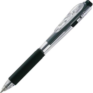 Imagem de Caneta Retrátil WOW 0.7MM Preta - Caixa com 12 Unidades - Pentel