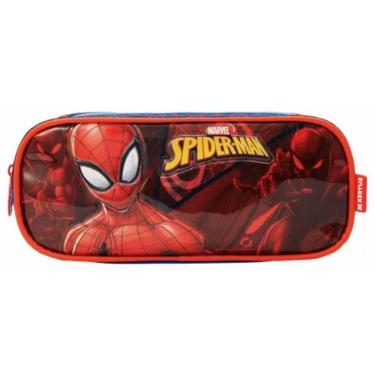 Imagem de Estojo Escolar Homem Aranha Porta Lápis Infantil Organizador