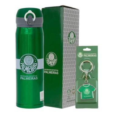 Imagem de Kit Palmeiras Garrafa Inox Termica + Cortador Unha Oficial, Palmeiras