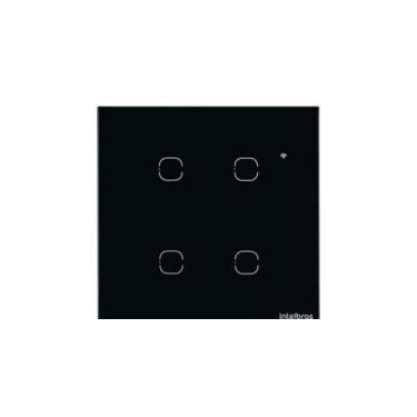 Imagem de Interruptor Smart Wi-Fi Touch 4 teclas Preto EWS 1004 Intelbras