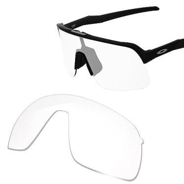Imagem de Glintbay Lentes de óculos de sol de substituição 100% precisas para Oakley Sutro Lite OO9463 - Transparente, não polarizada
