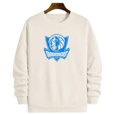 Imagem de Blusa Moletom Gola Basquete Dallas Maverickss Basketball - Loja White 