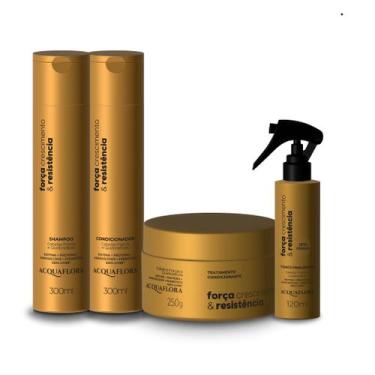Imagem de Kit Acquaflora Força Sh+ Cond+ Másc. + Tônico finalizador