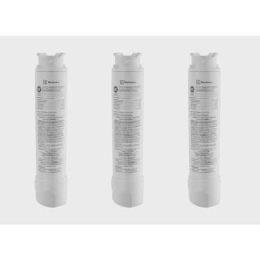 Imagem de Kit Filtro de Água para Refrigerador Electrolux DM85X, DM86X, DM86V, DM90X, DM91X e DQ90X (3 unidades)