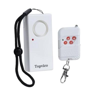 Imagem de Topvico Alarme De Maçaneta Porta Com Vibração, Portátil Para Viagem Em Hotel, Segurança Residencial Sem Fio 130 Db Crianças, Idosos E Pessoas Demência, Controle Remoto Ajuste Volume Sensibilidade, 1