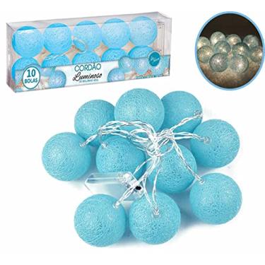 Imagem de Luminária Cordão Fio De Luz 10 Bolas De Led 2 Metros