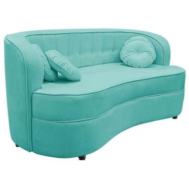 Imagem de Sofá Curvo 2 Lugares Orgânico Sala Recepção Escritório Decorativo Luxo