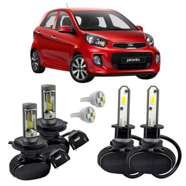 Imagem de Kit Ultra Led Farol Alto Baixo H4 Milha Picanto 2008 A 2016 - Autovex