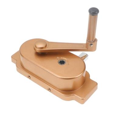 Imagem de Kichvoe Acessório Elevação De Cabides Com Manivela Manual Manivela De Liga De Alumínio Secagem De Roupas Substituição De Cabideiro 4 7 X 3 1 X 1 4 Polegadas Douradas