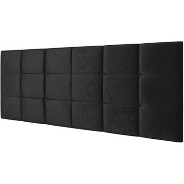Imagem de Cabeceira Estofada Suspensa Bia 1.40 Cama Box Casal - Preto