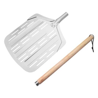 Imagem de Ｂｅｓｇａ Pá de pizza de alumínio, descascador de pizza quadrado, pão caseiro, utensílios de panificação leves, espátula de restaurante com cabo longo de, Comprimento Total