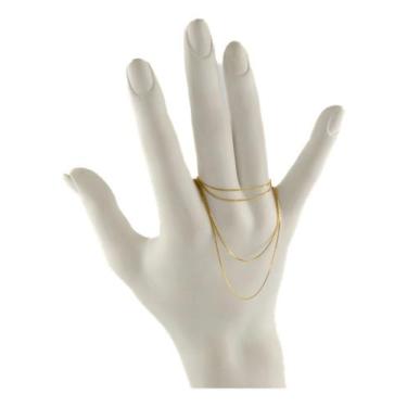 Imagem de Colar Feminino Ouro 18k Corrente Veneziana 0.6 50 Cm Cordão - JOIE JOI
