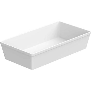 Imagem de Kit 24 Travessas 32x17x7cm Bandejas Plásticas Brancas Porções Restaurante Quiosque