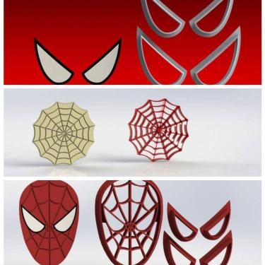 Imagem de Cortador Kit Homem Aranha com 3 Modelos Tamanho 5cm
