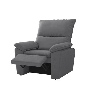 Imagem de  Poltrona do Papai Reclinável para Sala Besthouse Copenhagen Slim Veludo Cinza