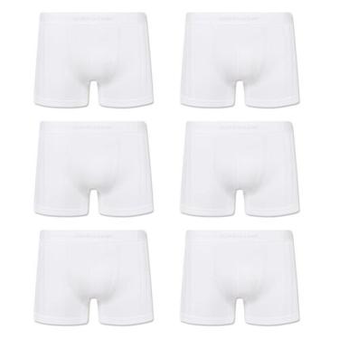 Imagem de Kit com 6 cuecas selene boxer 11070-002/003, M, Branco