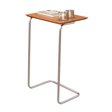 Imagem de Mesa de Apoio Aproximação Amadeirada Base Metal Isabela