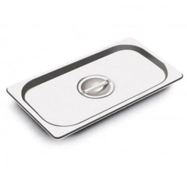 Imagem de Kit 10 Tampas de Cuba Gastronomica Inox  1/3 Sem Recorte - Brasinox