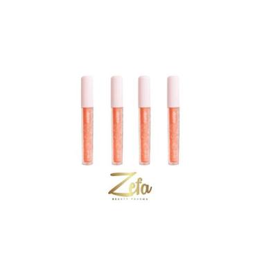Imagem de Kit 04 Lip Oil Hidratante Labial Pêssego 5,5ml - Dapop