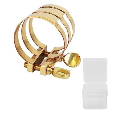 Imagem de Saxofone Alto Ligadura Saxofone Ligadura Sax Ligadura Premium Durable Ajustável Melhora a clareza do som para Saxofone Alto Jogadores ABS Material Caixa De Armazenamento Incluído