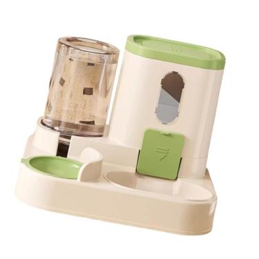 Imagem de Ioensy Alimentador automático para gatos e bebedouro 2 em 1, tigela para alimentação e água, bebedouro para animais de estimação, para filhotes de gatinhos, Verde