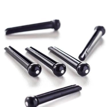 Imagem de Pino Ponte Violão Preto Branco (6 Peças) Spirit BPN-BLK/W F035 - SPIRI