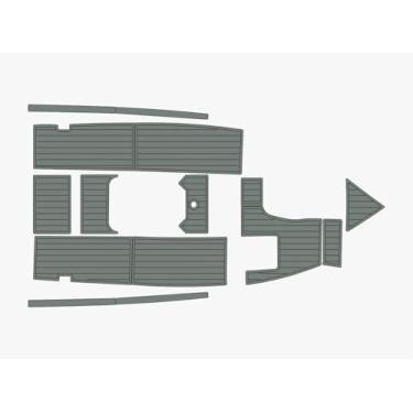 Imagem de outdek Plataforma de natação Mastercraft Sportstar Cockpit 1999 1/10.2 cm 6 mm espuma EVA Faux Teak Marine Floor (cinza escuro sobre preto)