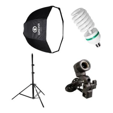 Imagem de Octabox Greika 120cm + Lâmpada 150w + Soquete + Tripé