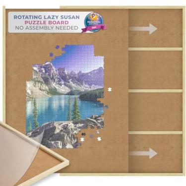 Imagem de Beyond Innoventions Tabuleiro De Quebra-Cabeça Madeira Com 1000 Peças - 4 Gavetas, Design Patente Pendente, Mesa Giratória, Mesas 76 Cm X 56 Cm, Capa Para Quebra-Cabeças E Giratória | Portáteis Adul