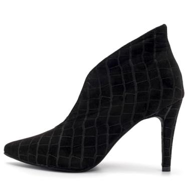 Imagem de Sandália Feminina Ankle Boot Aberta Moda Verão Mulher Elegante Salto e Bico Fino Calce Fácil