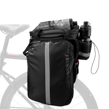 Imagem de OFFBONDAGE Bolsas de bicicleta para bicicletas, suporte traseiro, 20/32L, capa rígida, impermeável, bolsa para porta-malas para bicicleta Ebikes, cestas, capa de chuva e alça de ombro para viagens ao