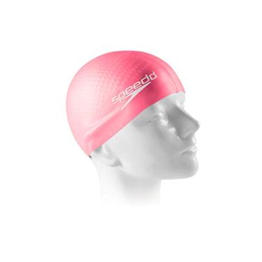 Imagem de Touca de Natação, Speedo, Massage, Silicone Massageador com Fixação Segura, Tamanho Único - Rosa Claro