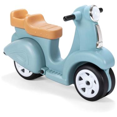 Imagem de Moto Infantil Vintage de Empurrar, Desenvolve Equilíbrio com 4 Rodas, 1,5 a 4 Anos, Step2, Azul
