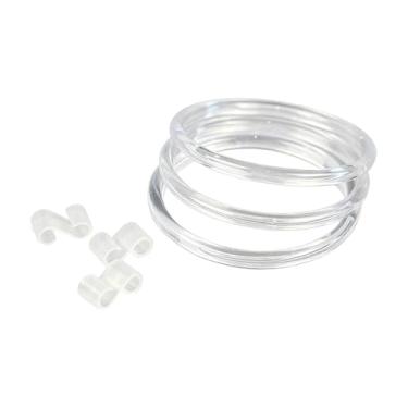 Imagem de Baoblaze Painel de grade de parede com 3 peças, anéis decorativos para prateleira de fotos, grade de parede para pendurar fotos, para feiras de negócios, arte