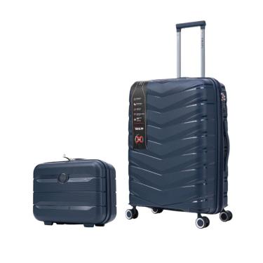 Imagem de Mala Média 23kg Expansível Cadeado TSA Original Antifurto Rodas Duplas 360° Removíveis + Frasqueira-Unissex